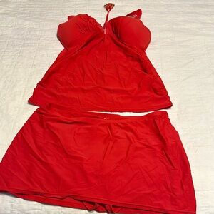Lane Bryant Bold Red Bikini Set